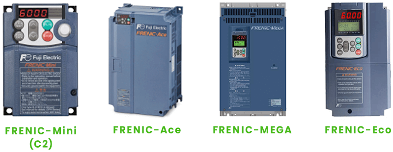 FRENIC-Mini (C2), FRENIC-Ace, FRENIC-MEGA, FRENIC-Eco